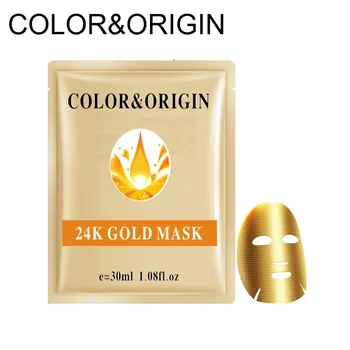 

Color&Origin 24K Gold Sheet Mask Moisturizing Brightening Icy Face Masks Anti-Aging Shrink Pore Oil Control Relieving Irritated