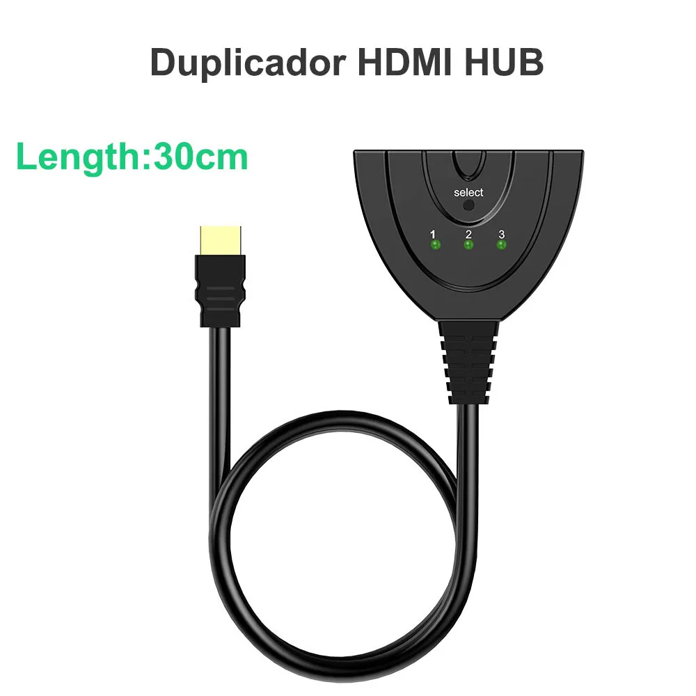 FSU HDMI переключатель Дубликатор концентратор 3 порта 1080P в 1 коммутатор сплиттер с