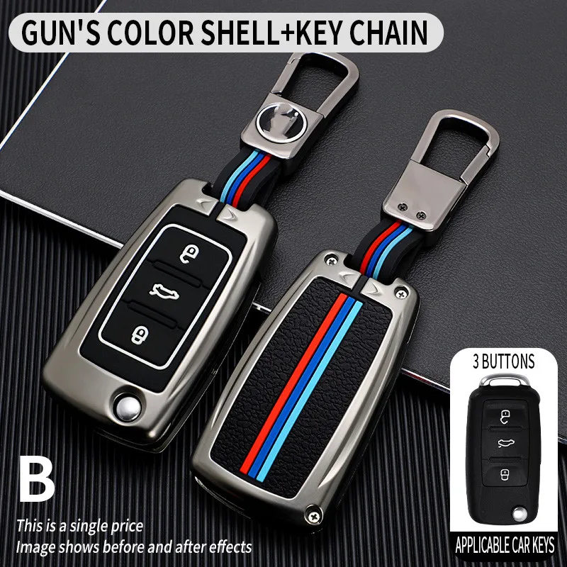 Чехол для автомобильного ключа чехол Volkswagen VW Golf 3 4 5 6 mk4 mk6 Passat b5 b6 b7 b8 cc Polo Tiguan mk2 Touran