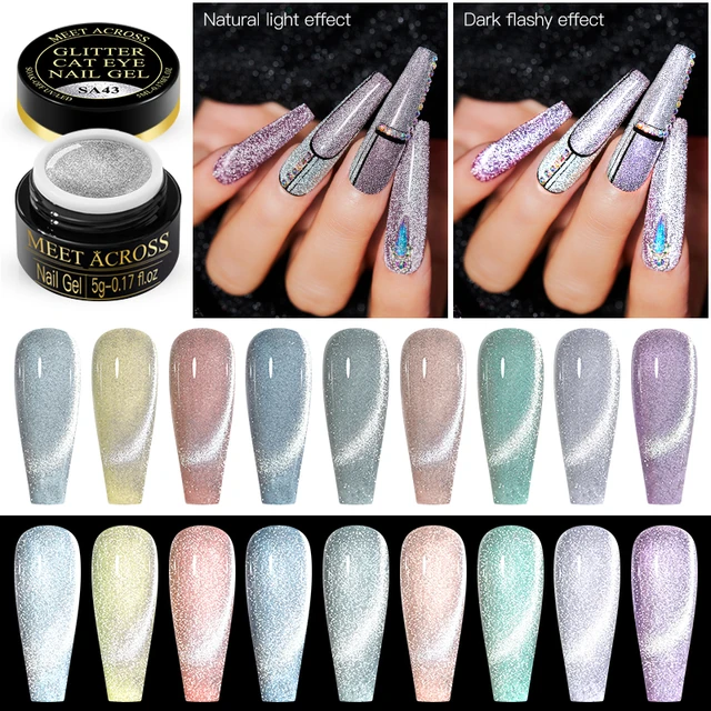 BORN PRETTY Reflective Glitter Gel Nail Polish Auroras Gel Laser Gel  Manicure Soak Off UV Gel for Nails Design 6ml - AliExpress