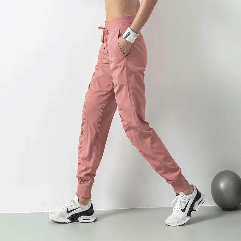 Новые женские спортивные штаны для тренировок, спортивные брюки для фитнеса, женская спортивная одежда, дышащие спортивные брюки для йоги с карманом