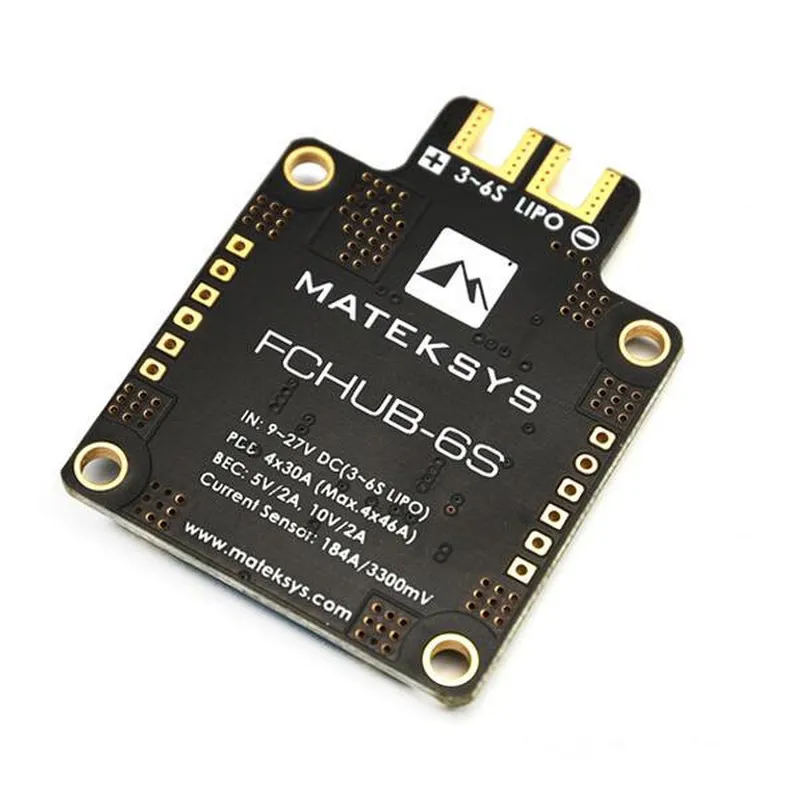 Плата распределения мощности Matek 3 6S 30 5x30 5 мм с датчиком тока 184A В/10 в двойной BEC для
