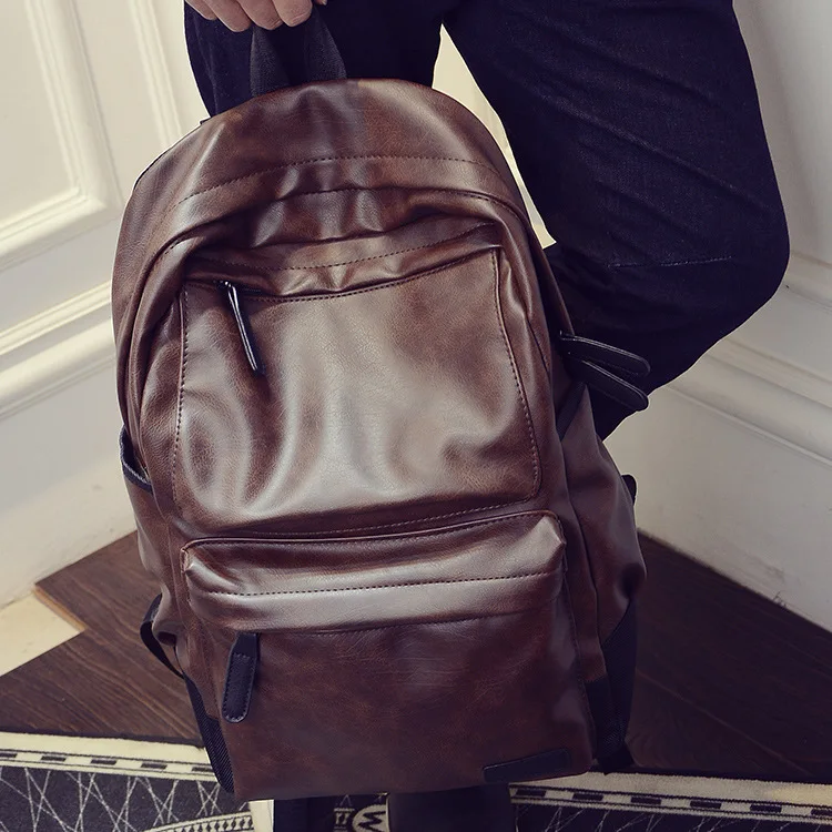 

Wholesale of new men's bags Korean version of high school students'schoolbags college wind computer leisure travel men's
