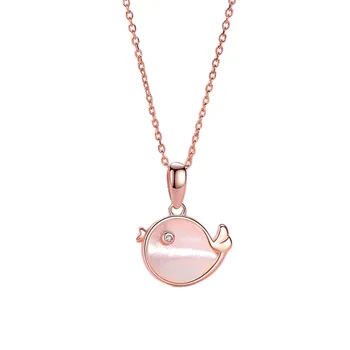

S925 Sterling Silver Bird Necklace Niche Design Cute Forest Animal Clavicle Chain Trick Peach Blossom Jewelry