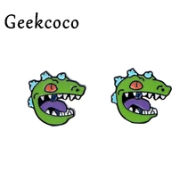 Креативные вечерние серьги в виде динозавра, ювелирные изделия для девушки на день рождения, подарки, серьги-гвоздики, женские серьги J0653