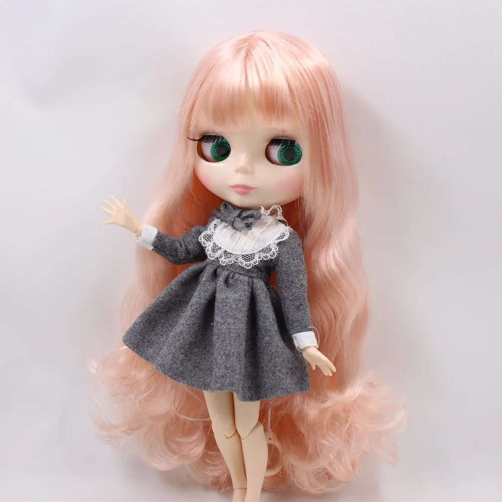 Neo Blythe Doll with Pink Hair, White Skin, Shiny Cute Face & Custom Jointed Body 2