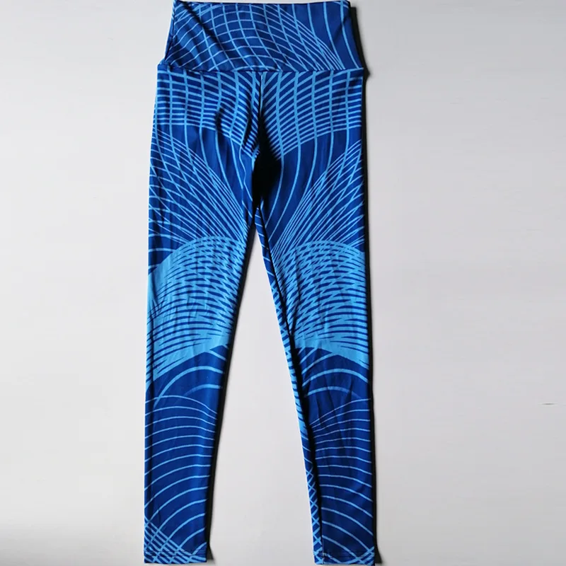 NORMOV Push Up леггинсы женские синие Высокая талия 3d цифровой принт Фитнес Леггинсы эластичные брюки для тренировок леггинсы одежда для спортзала