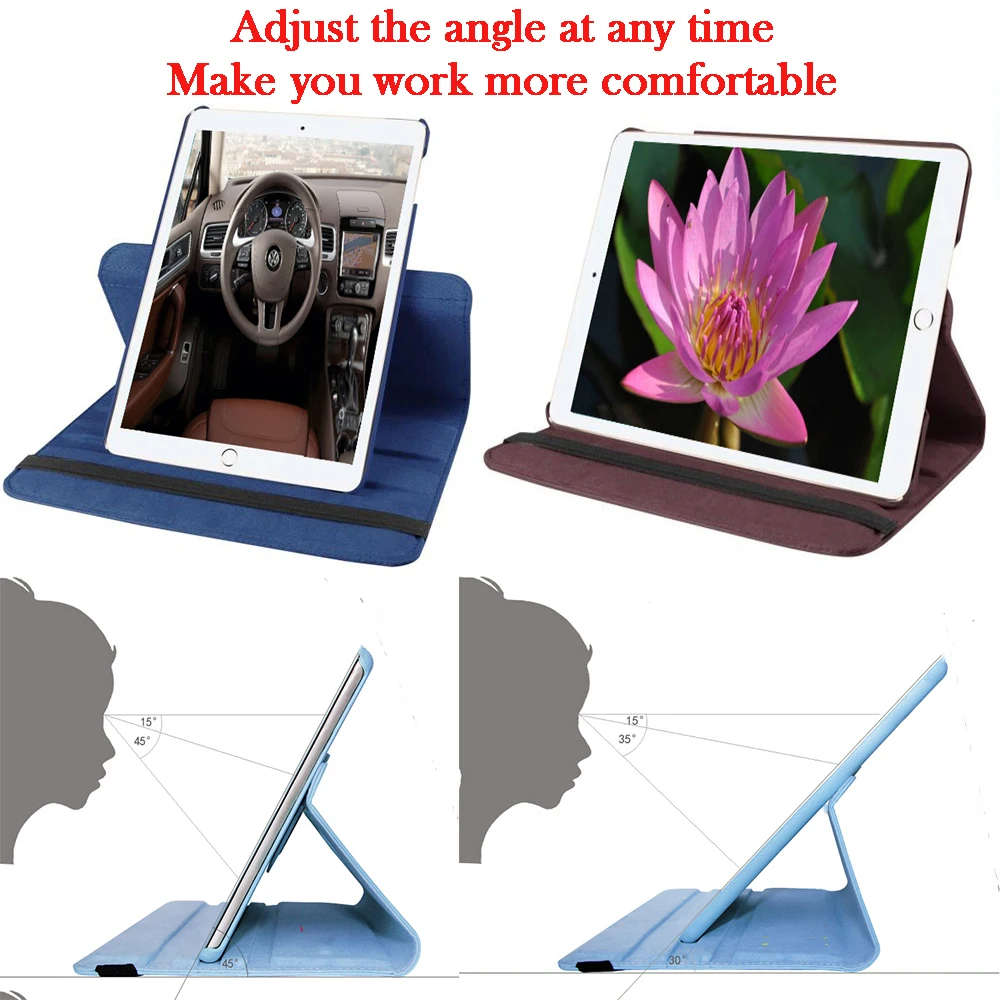 Чехол для IPad Air 2 1 9 7 2018 2017 чехол 5 6 5th 6th Generation Funda 360 градусов вращающийся кожаный