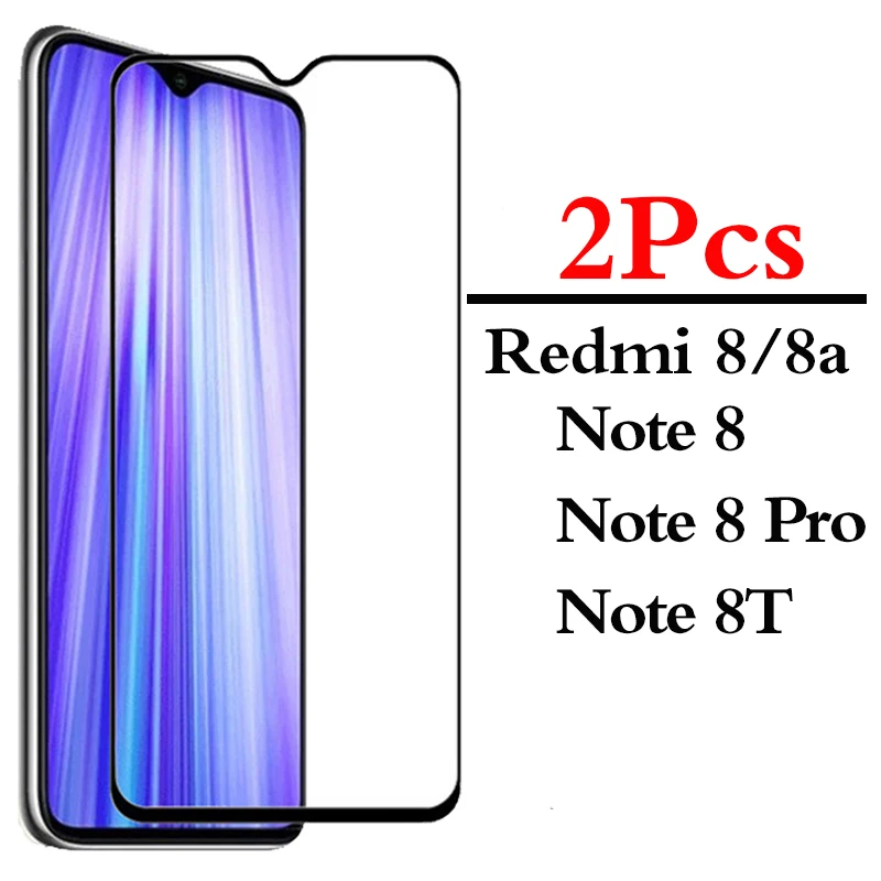 2 шт закаленное стекло для xiaomi redmi note 8 pro 8t note8 чехол полное покрытие Мобильные