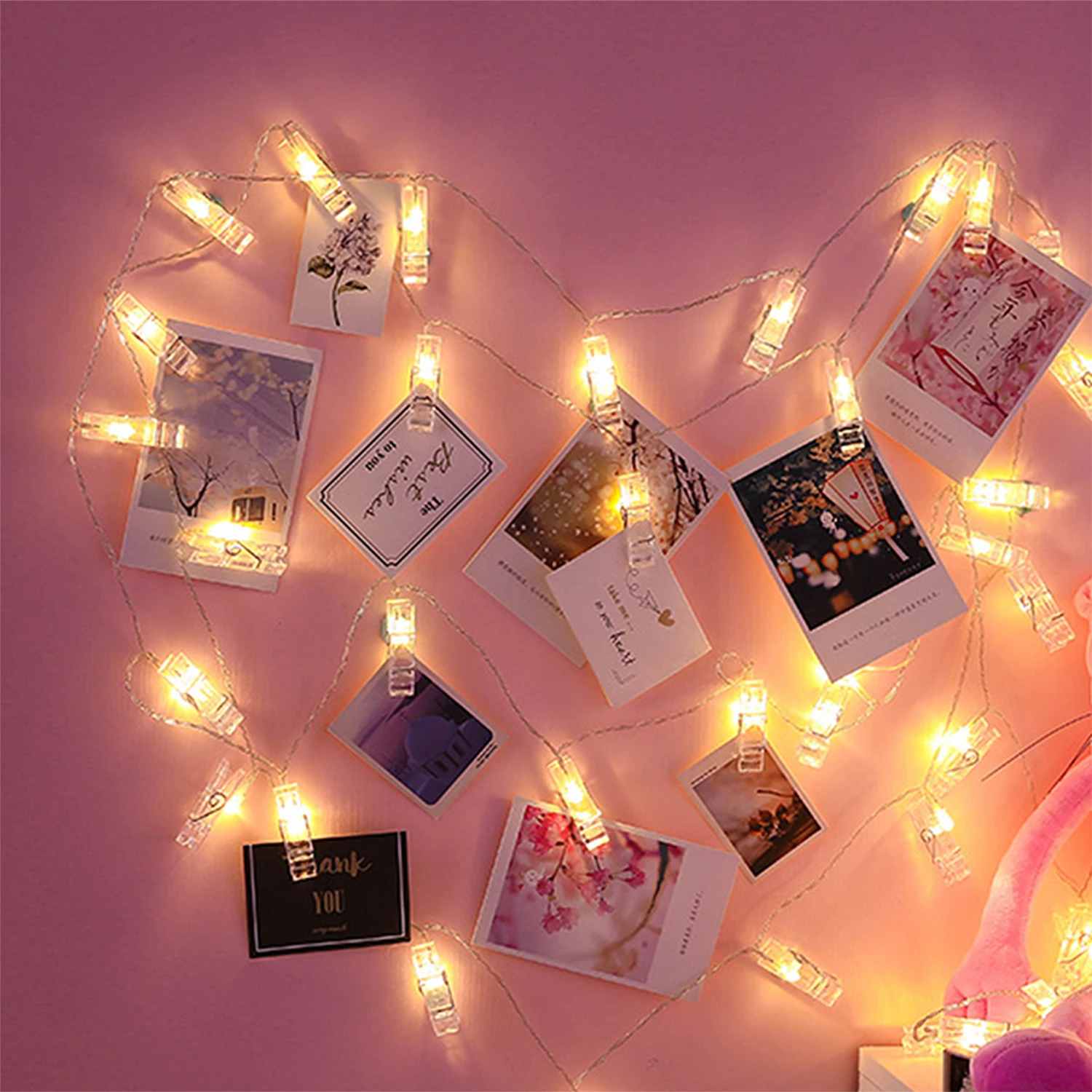 20leds Photo Clip LED String Lights Fairy Lights Outdoor Battery Operated Garland Christmas Decoration Party Wedding New Year