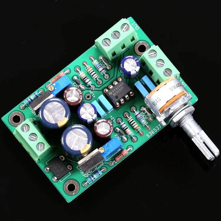 

full direct coupling LME49720NA dual op amp pre-level finished board