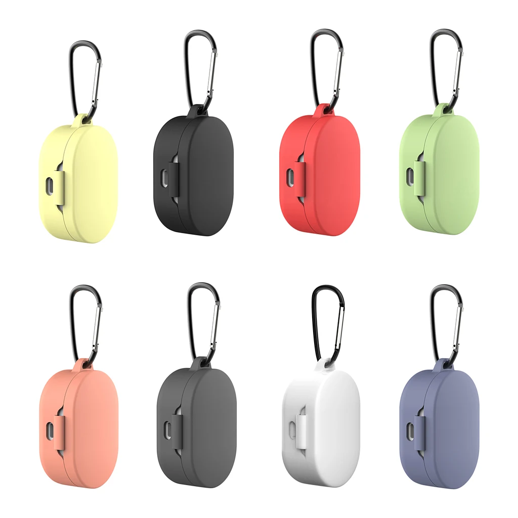 Silicone Protective Case Cover with Ring For Xiaomi MI Redmi AirDots Earphone