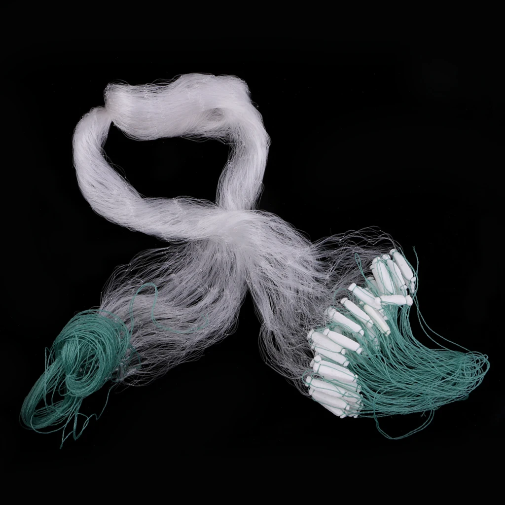 Clear Green Fishing Net With Float Fish Trap Monofilament Small Mesh