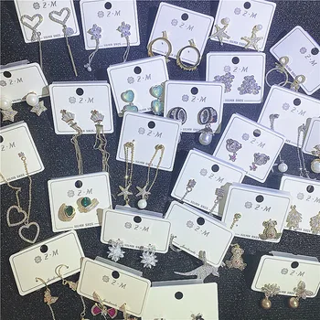 

30 Pairs/lot creative top quality women earrings jewelry fashion luxury zircon wedding earrings wholesale 201102-89