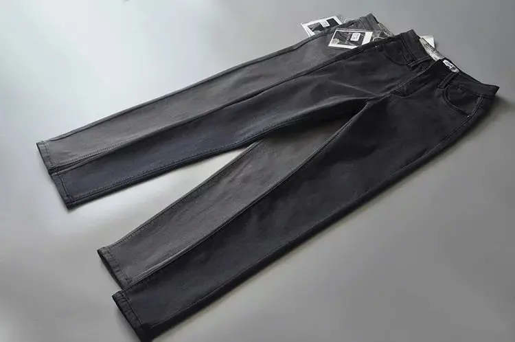 Осень стиль западный стиль Slim Fit для похудения acforag с высокой талией эластичные джинсы зауженные брюки женские