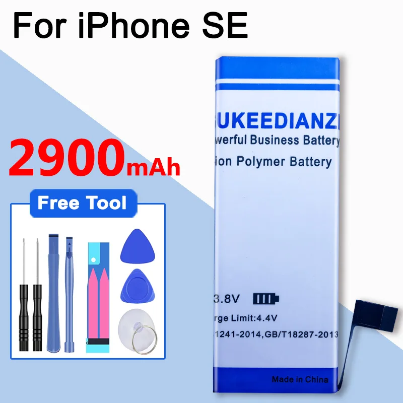 GUKEEDIANZI 2900 мАч для Apple IPhone SE батарея большой емкости батареи телефона