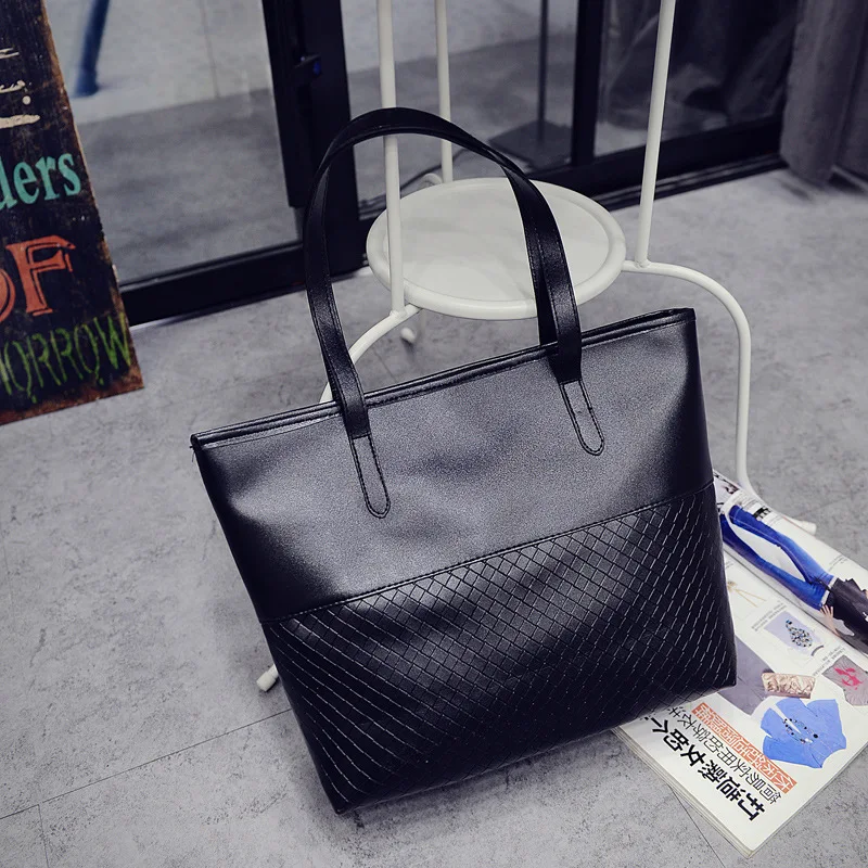 

New Style Single-shoulder Bag for Women Korean-style Joint Weaving Fashion Women's Large Bag