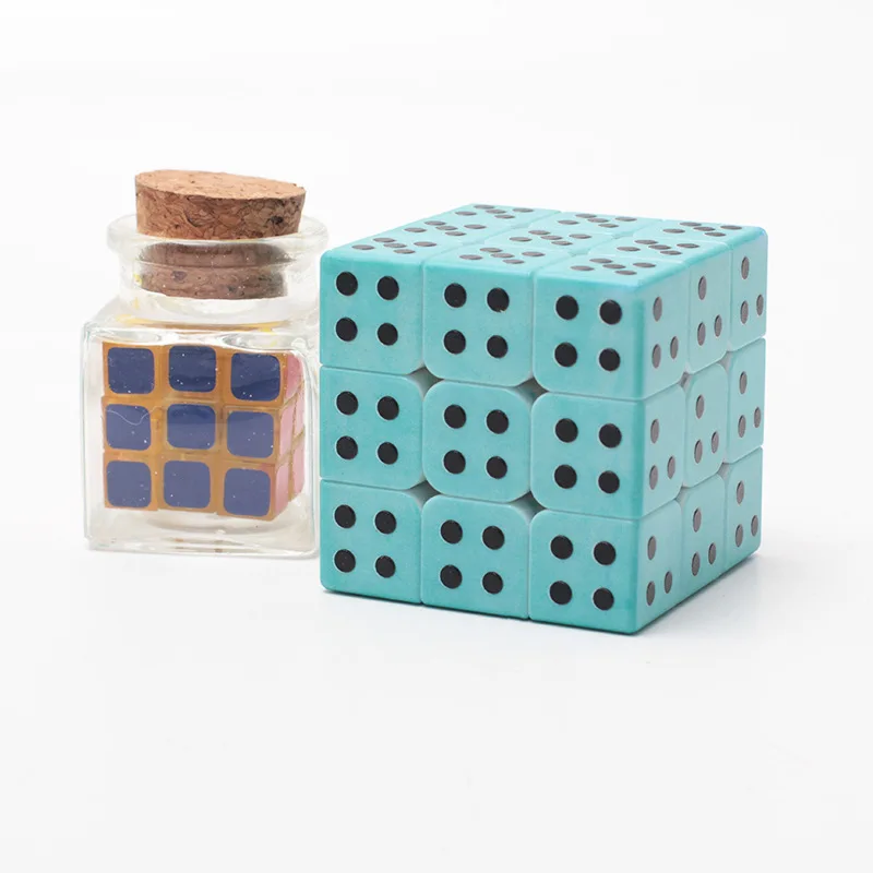 Zcube Blind Braille отпечатков пальцев УФ кубики с принтом обучающая головоломка Neo Magic Cube 3x3x3 Развивающие игрушки для детей