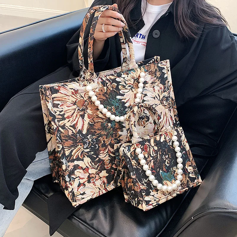 Luxury Designer Women Bag Tote Handbag Shoulder Bags Quality With Flowers  Letters Serial Number Wholesale 25cm 30cm 35cm From Designerbagstore010,  $58.67