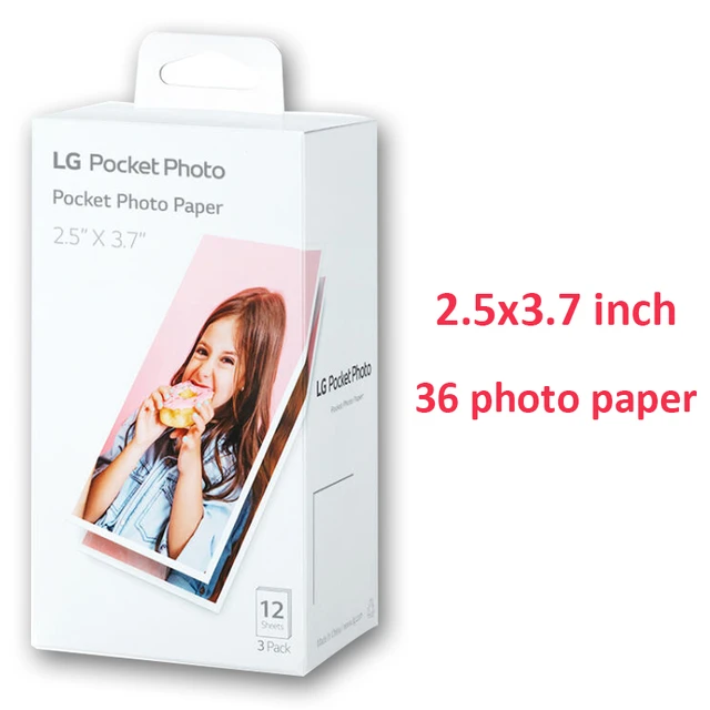 PT3013 photo 2.5x3.7inch 36 photo/box for LG PC389P PC389S PC389 snap photo printer AliExpress