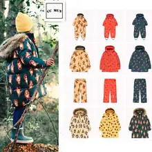 Зимняя одежда для маленьких девочек; Рождественская Детская одежда; зимний комбинезон для мальчиков; пальто для мальчиков; зимнее детское пуховое пальто с капюшоном