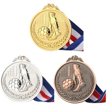 Gold Silver Bronze Medals School Sports Football Volleyball Competition Games Prize Trophy Commemorative Medal for Souvenir Gift