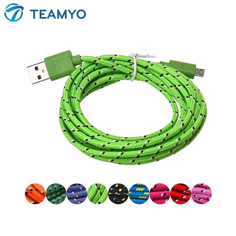 Кабель Micro USB цветной кабель 3 м Синхронизация данных Быстрый зарядный кабель для Android redmi xiaomi samsung huawei LG кабели для мобильных телефонов