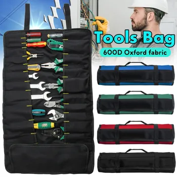 

58x35CM Oxford Canvas Multifunction Tool Bags Practical Carrying Handles Roller Bags Chisel Electrician Toolkit Instrument Case