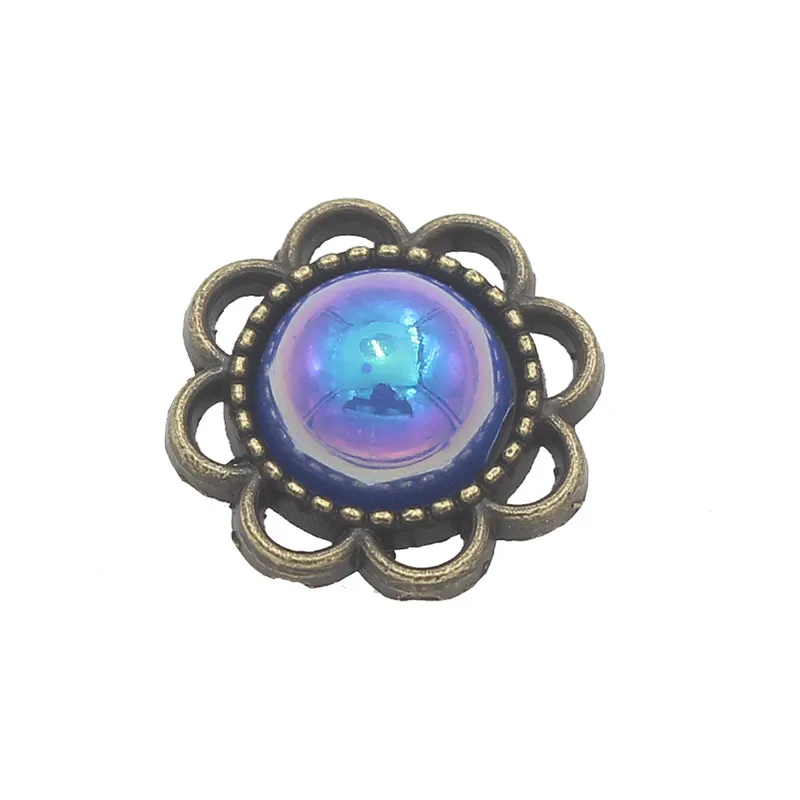 Royal blue 14 мм, 20 штук,, товары для рукоделия с AB жемчугом для рукоделия, аксессуары для волос, Ретро аппликация для одежды - Цвет: Royal blue