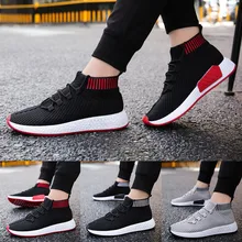 Мужские и женские сетчатые кроссовки в Корейском стиле; дышащая повседневная спортивная обувь на мягкой подошве; спортивная обувь flyknit