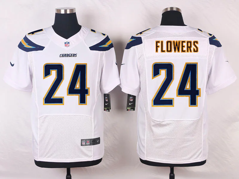 Белый Stitiched, Лос-Анжелес,#28 Мелвин Гордон,#17 Филипп Риверс,#13 Keenan Allen Jersey - Цвет: Белый