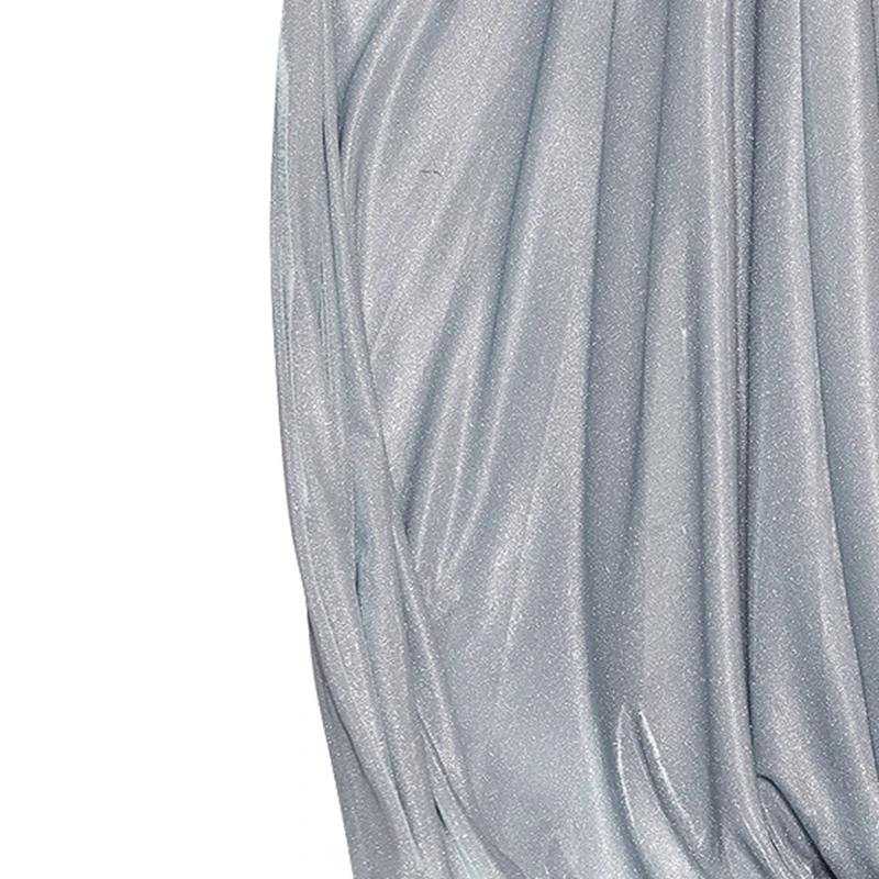 VKbridal, блестящие вечерние платья Русалка, длинные, с глубоким v-образным вырезом, с высоким разрезом, вечерние платья для выпускного вечера, блестящая женская официальная одежда, Новинка - Цвет: Silver