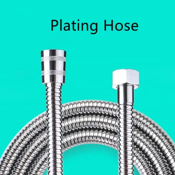 

Shower Hose Plumbing Hoses Stainless Steel 1.5m Encryption Hose Spring Explosion-proof Double Buckle Tube Bathroom Accessories