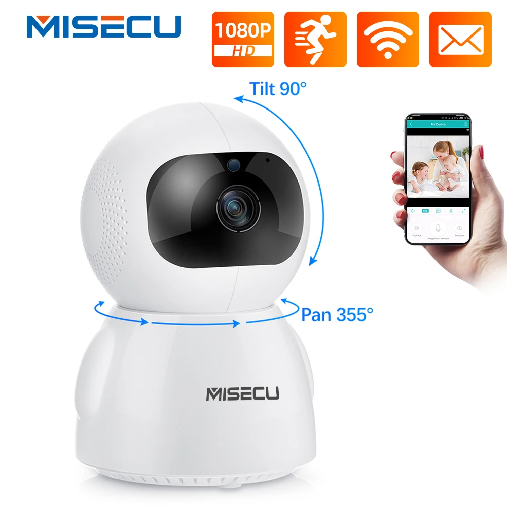 IP камера MISECU1080P для домашней системы безопасности Беспроводная мини с