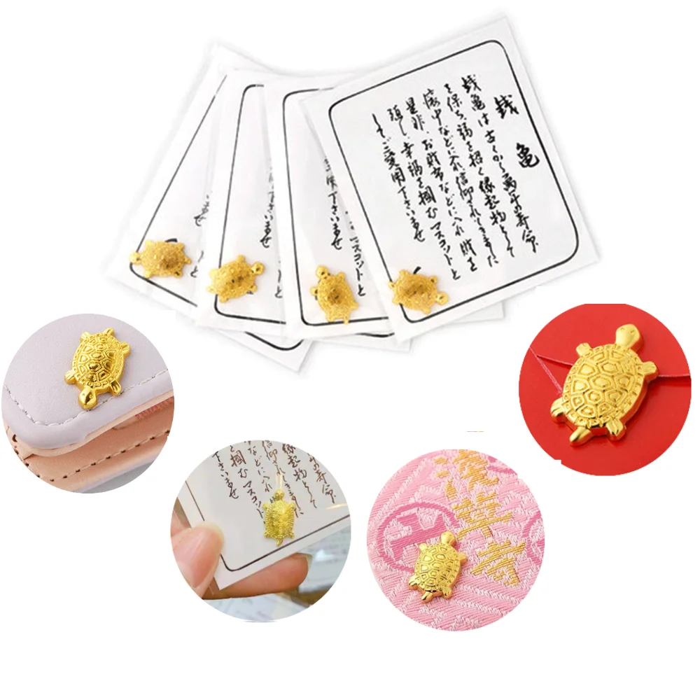 Japanese Money Turtle Asakusa Temple Mini Gold-Plated Tortoise Guarding Praying Lucky Wealth Portable Charm Gift Mascot | Дом и сад