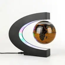 DishyKooker светодиодный Электронный магнитный левитационный плавающий шар золотого цвета, Ночной светильник, домашний декор 8,5 см в диаметре 3 дюйма