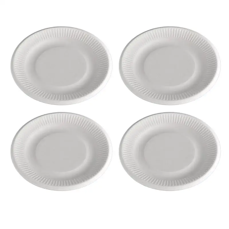 20 шт одноразовые бумажные тарелки белый торт лоток посуда для банкета ужин для самостоятельного изготовления(8 дюймов