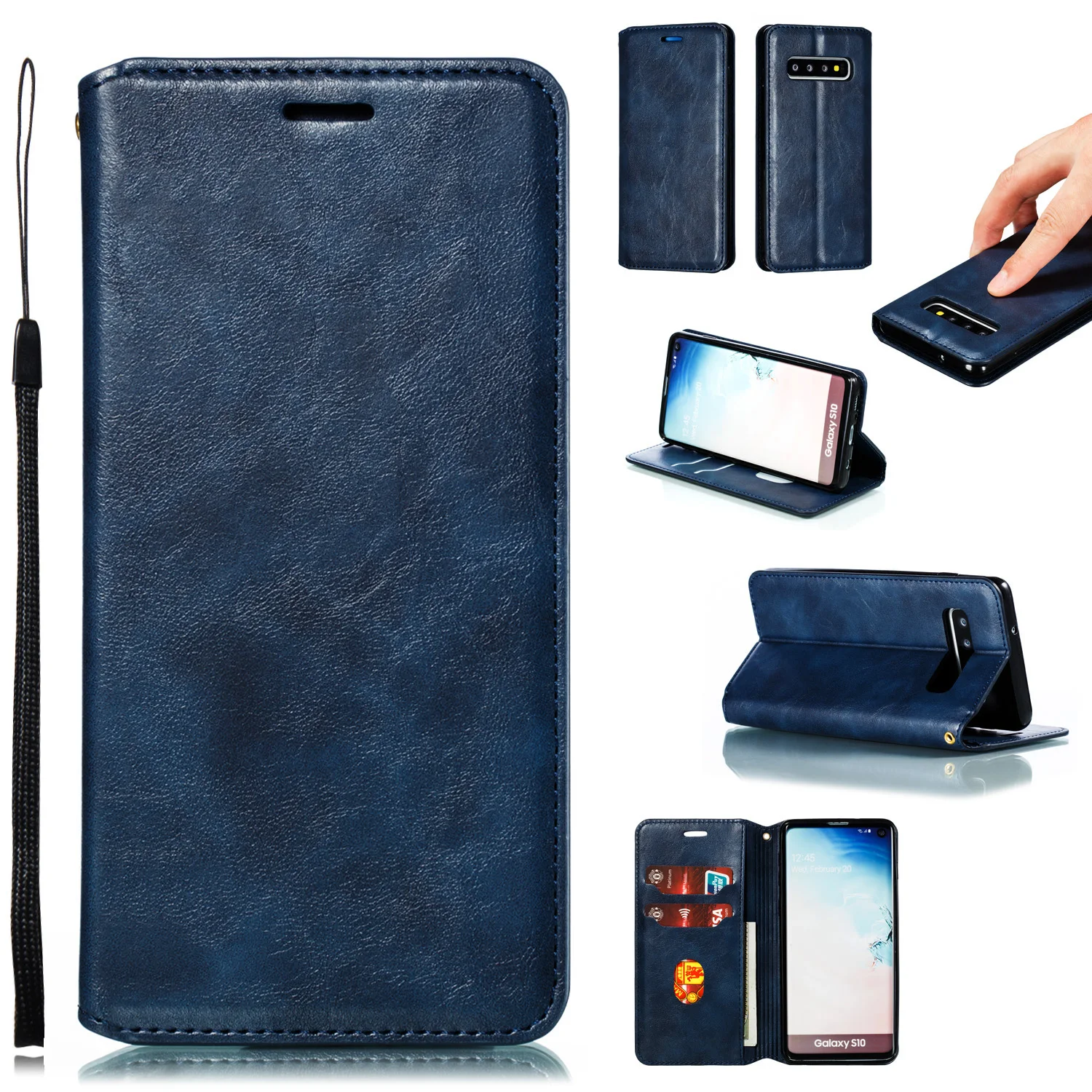 Leather Case For Samsung Galaxy A10S A20 A20E A30 A50 A70 A80 S8 S9 S10 Plus 5G Note8 Note9 Note10 S7edge Wallet Flip Cover | Мобильные
