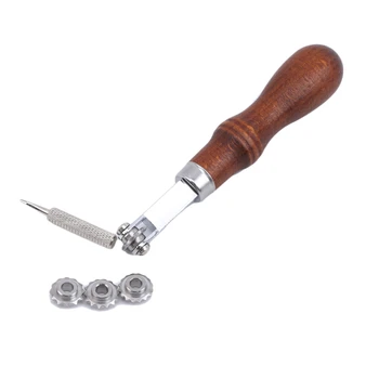 

DIY Leather Tools Craft Spacer Embossing System Set Leather Craft Punch Tool For Leather Spacing Wheel Punching Tools