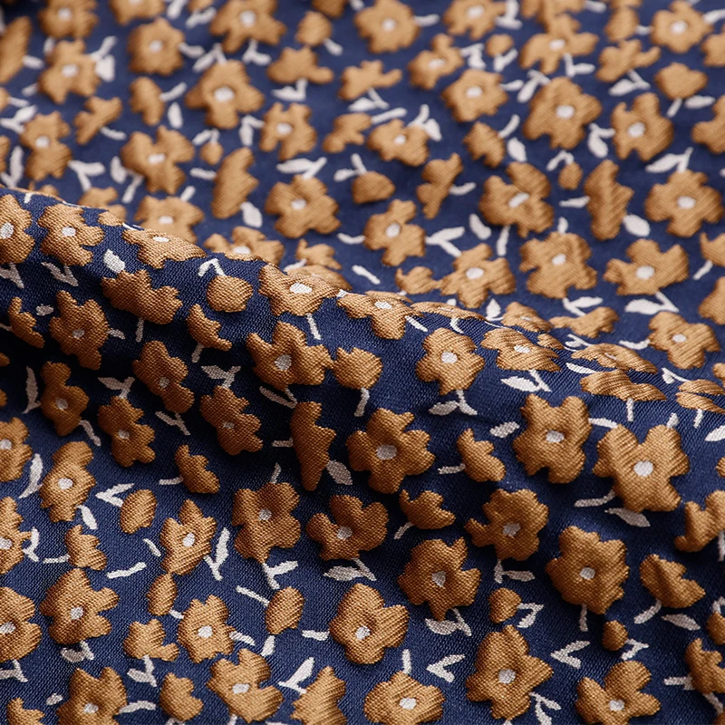 Tanie 50x145cm jesienna i zimowa modna włóczka barwiona żakardowe tkaniny w stylu japońskim luksusowa tkanina mały wzór kwiatowy suknia w stylu qipao garnitur