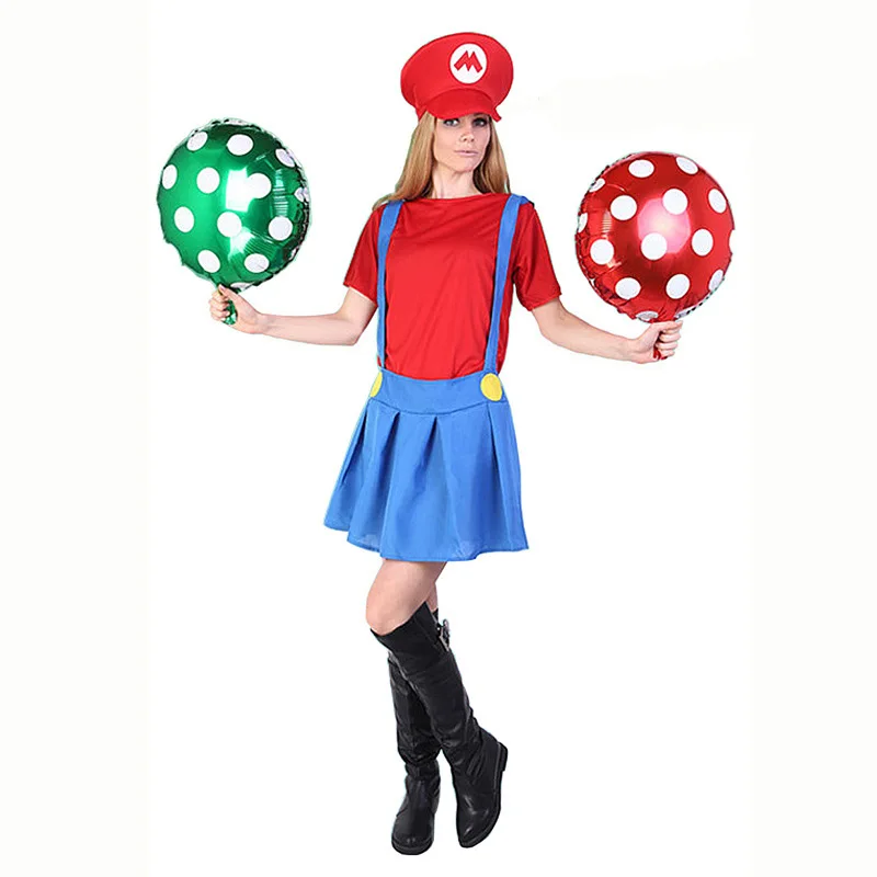 Одежда на Хэллоуин, шар для макияжа, одежда для выступлений, одежда Mario, одежда Mary, одежда Луи, женская одежда Mary