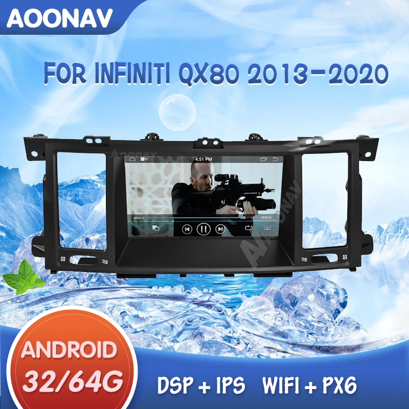 PX6 Android Системы 2Din автомобиль радио мультимедиа плеер для Infiniti QX80 2013 2014 2015-2020