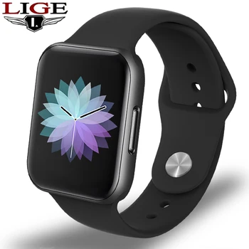 

LIGE New Men Smart Watch Women 1.54 inch Full Touch Fitness Tracker Blood Pressure Smart Clock Women Smart watch for IOS Android