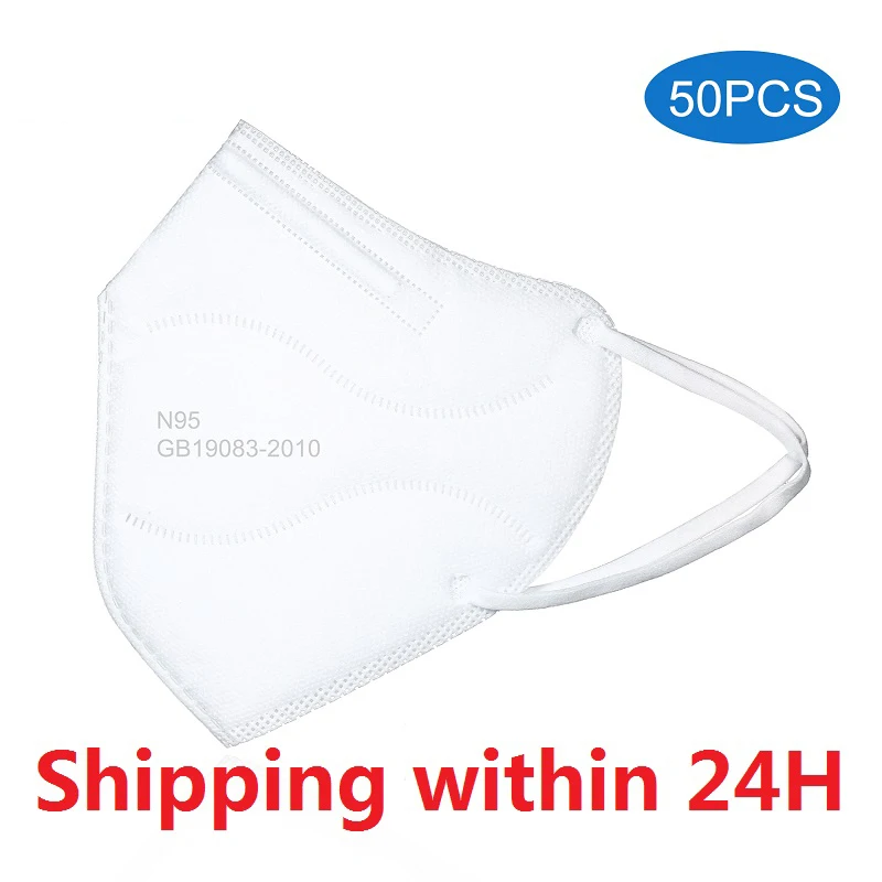 

50PCS Mask Face Mask Disposable Mask 95% Filtration Mouth Masks PM2.5 Anti Dust Masks Face Mask Safety Masks Respirator