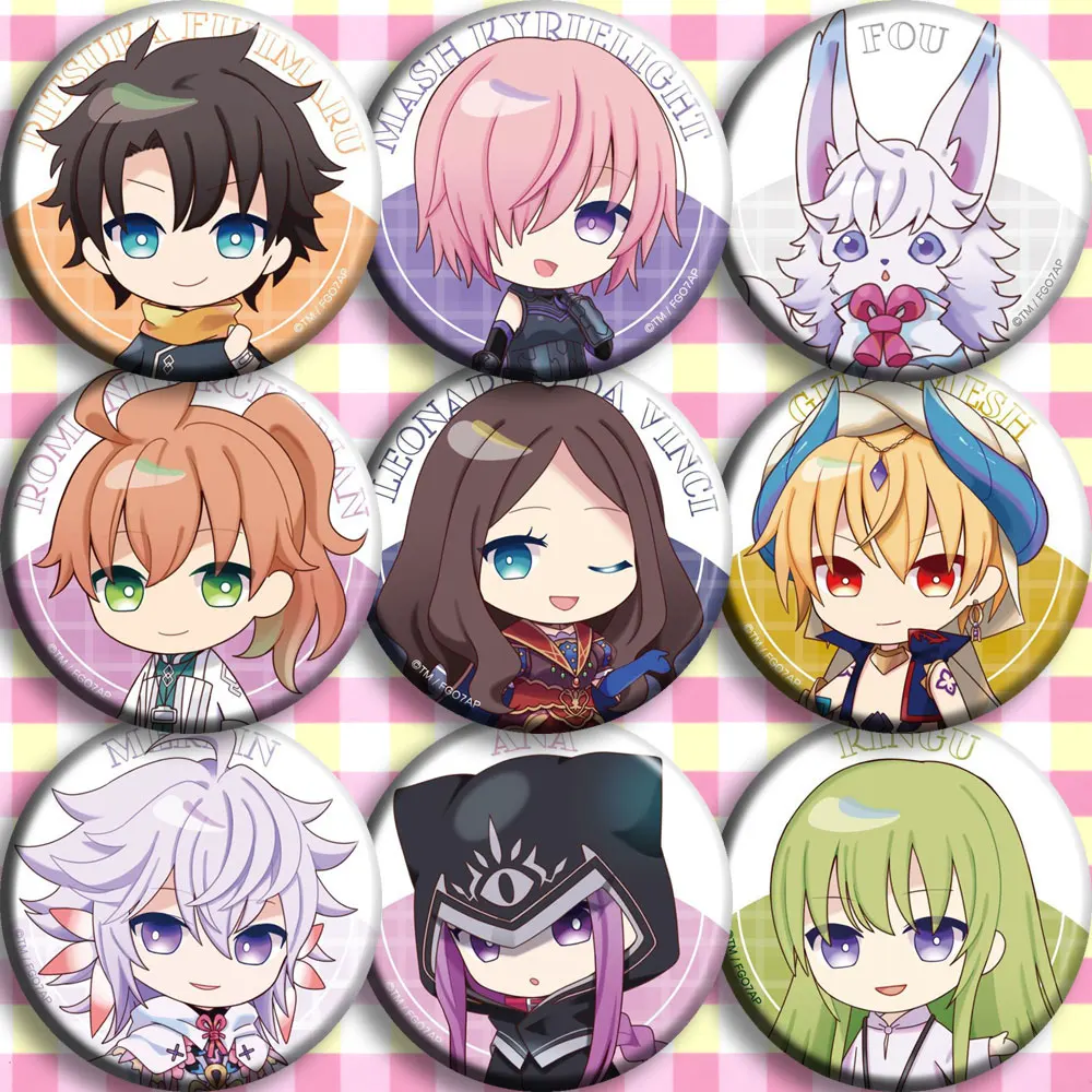 1 шт. 58 мм Брошь Fate Grand Order FGO аниме Merlin Fate Stay Night бейджи значки