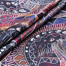 138 см шириной 19 мм 93% шелк и 7% спандекс абстрактный принт стрейч шелковая атласная ткань для платья Cheongsam рубашка жакет B231