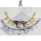 Zhen Shi-cadena decorativa de lujo, bolso de alto grado, versátil, accesorios para colgar a mano, cadena de correa corta, de Metal dorado