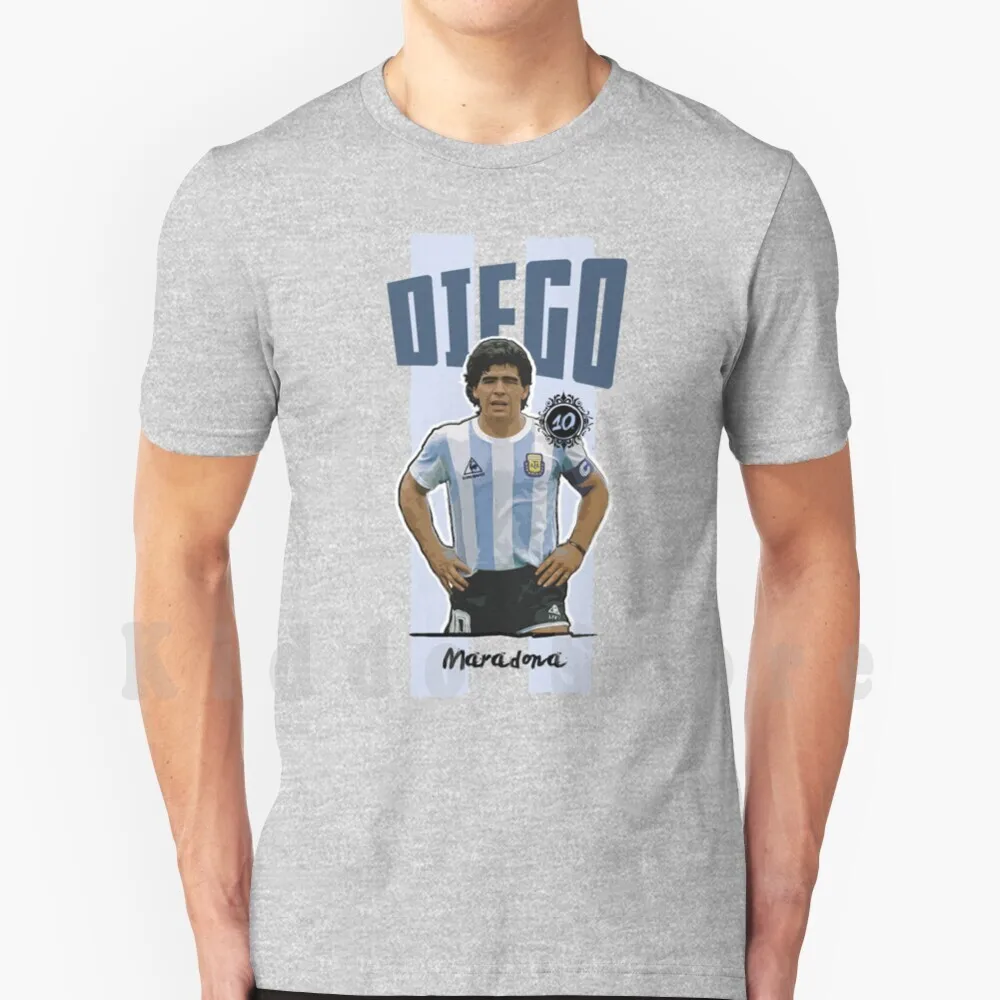 El Diego-Maradona-Lint T Shirt Uomo Cotone Cotone S-6Xl Diego Maradona Argentina God Mouth Selection World Football Soccer