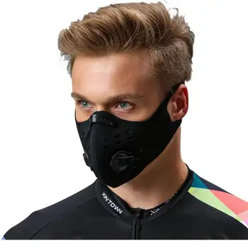 

Cycling Face Mask With Filter Carbon PM 2.5 Safety Anti Pollution Dustproof Mask Sport Bicycle Running Cycling Face Mask Cover