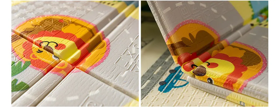 Infantrain дорожный ковер для детей, складной пенный детский игровой коврик, портативный водонепроницаемый коврик для ползания, детский утолщенный ковер 180x200x1 см